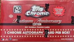 2021 Topps Chrome Platinum Anniversary Baseball Factory Sealed Hobby Box